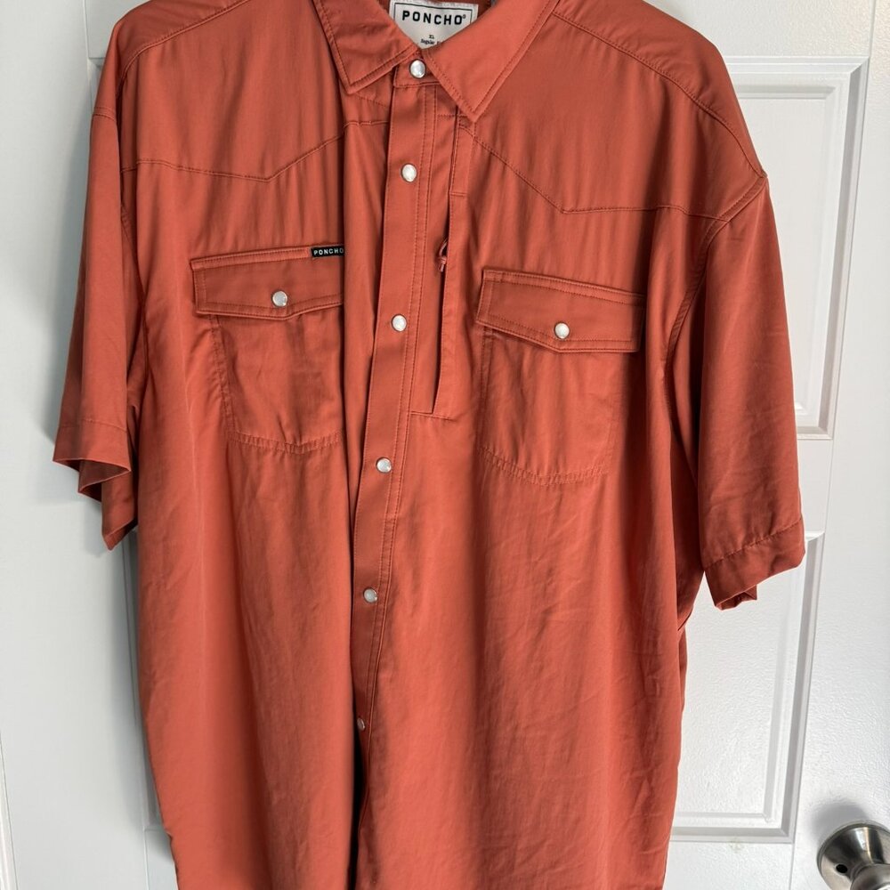 Poncho Men's Pearl Snap Western Shirt - XL